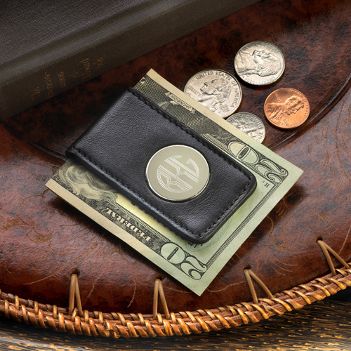 Leather Magnetic Money Clip